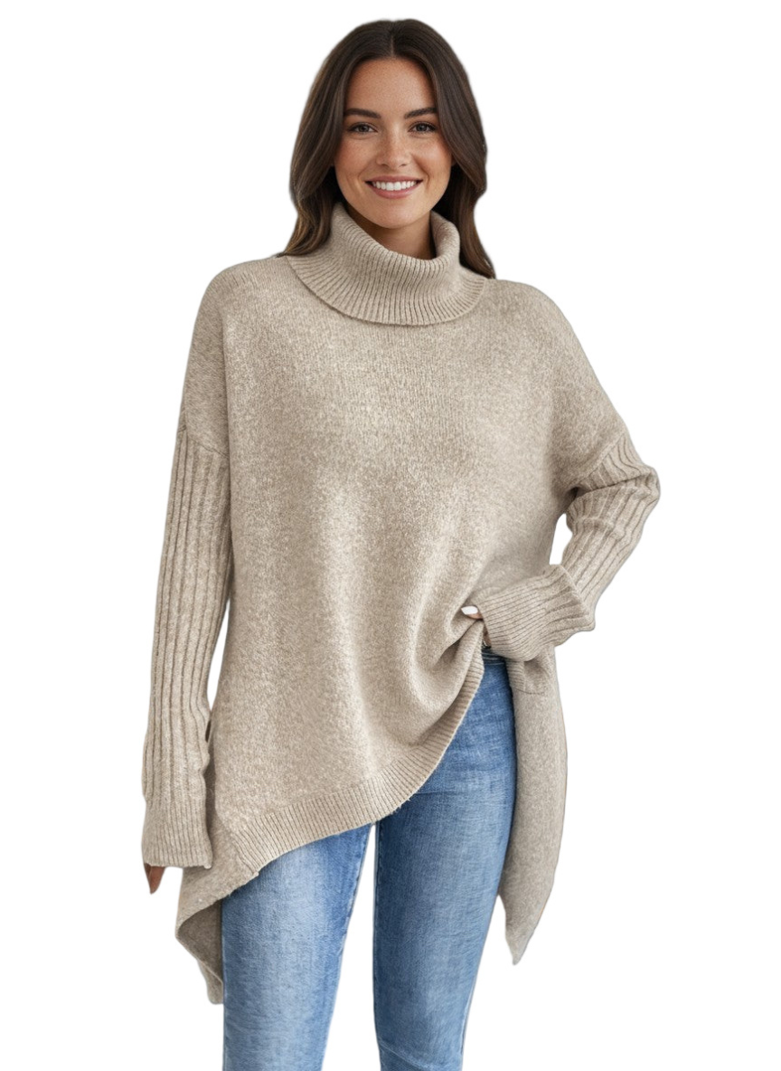 Liv | Elegant langer Rollkragenpullover