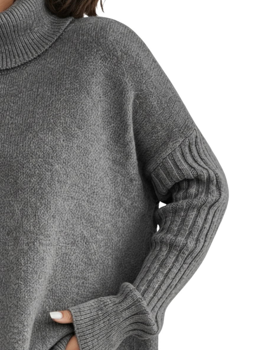 Liv | Elegant langer Rollkragenpullover