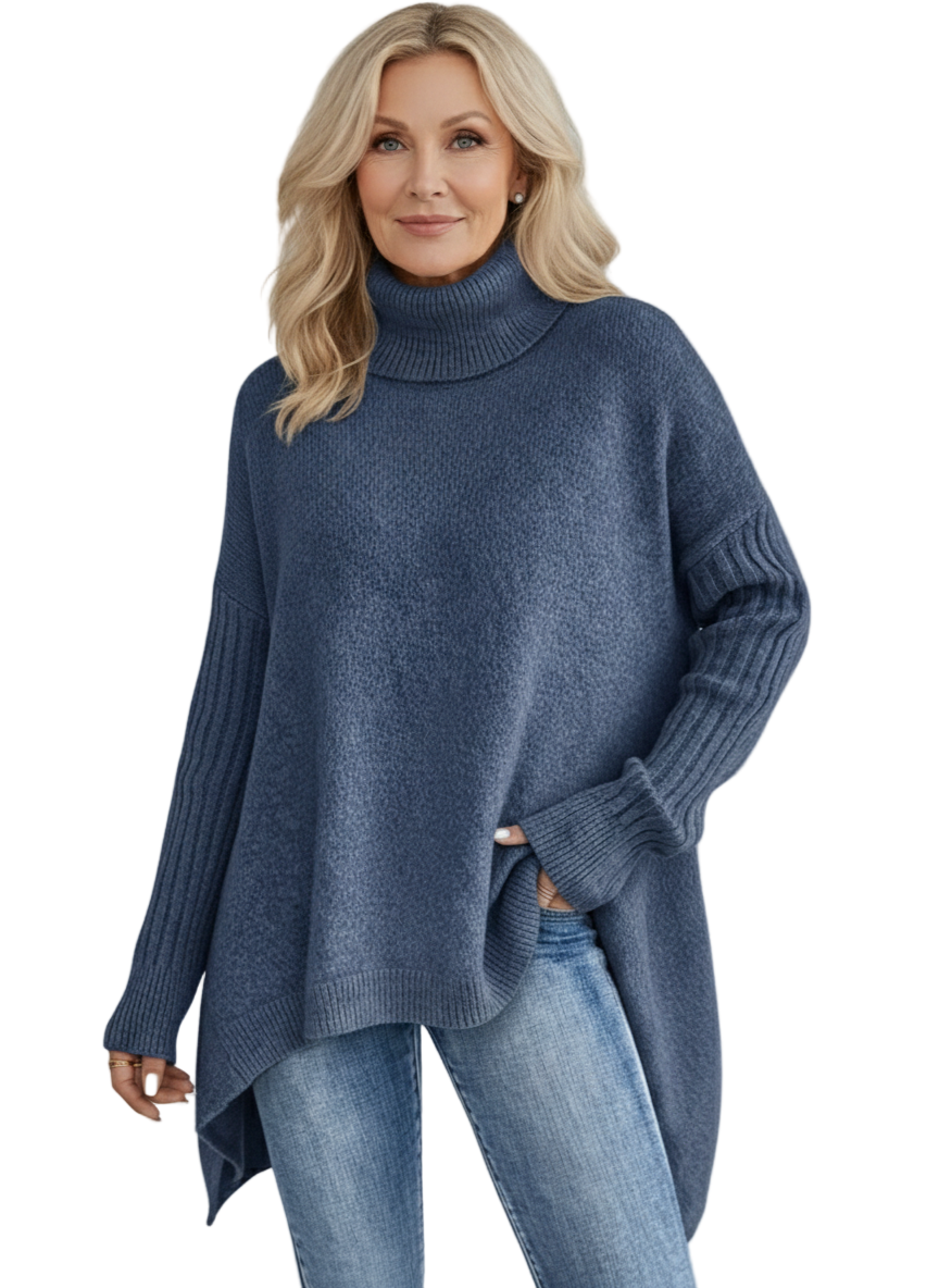 Liv | Elegant langer Rollkragenpullover