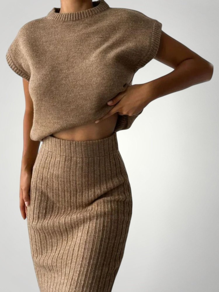 Ärmelloses Stricktop Damen im Modischen Look