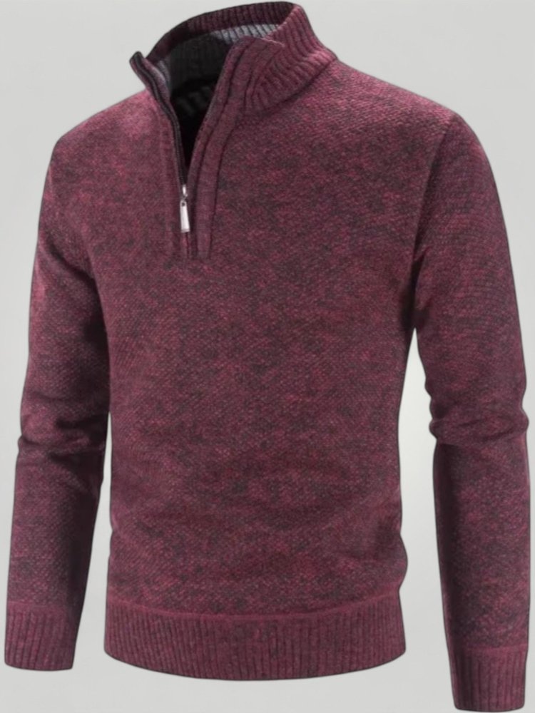 Dicker Pullover mit Reißverschluss