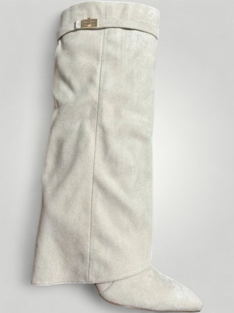 Elegante Kniehohe Stiefel mit Hohem Absatz