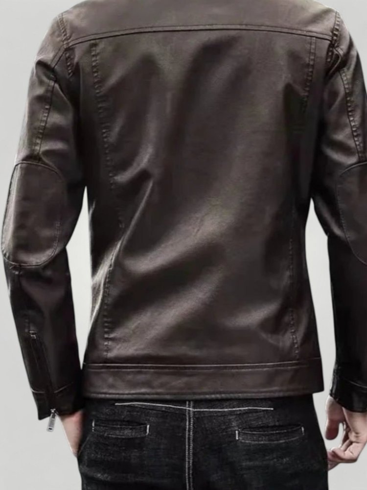 Elegante Slim Fit Herren Lederjacke für Stil