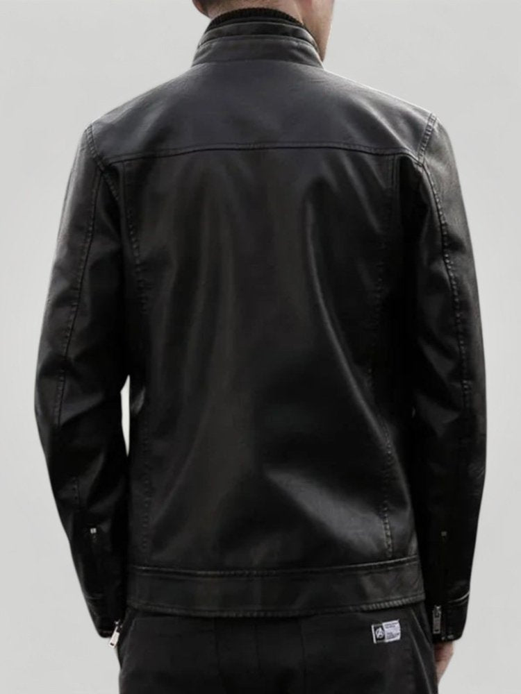 Elegante Slim Fit Herren Lederjacke für Stil