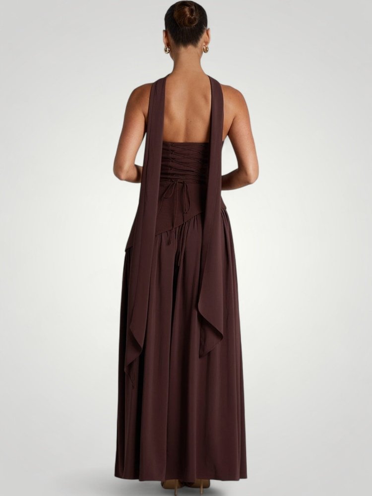 Elegantes Maxikleid mit Asymmetrischem Design