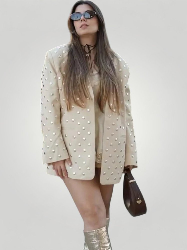 Polka Dot Damenblazer für Lässigen Chic