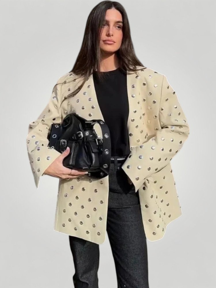 Polka Dot Damenblazer für Lässigen Chic