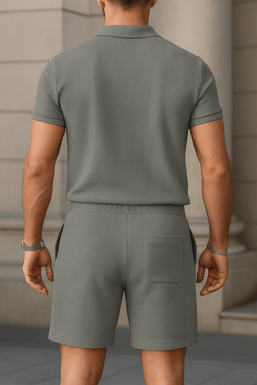 Premium Casual Set – Polo Shirt & Shorts in a 2-Pack