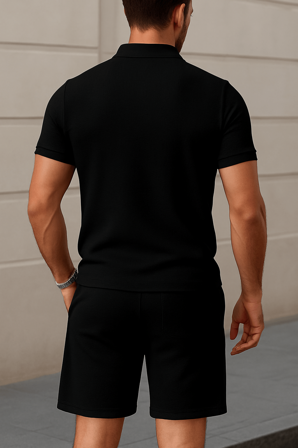 Premium Casual Set – Polo Shirt & Shorts in a 2-Pack