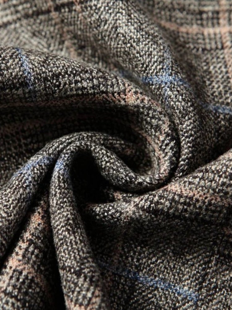 Slim Fit Blazer Damen im Britischen Karomuster