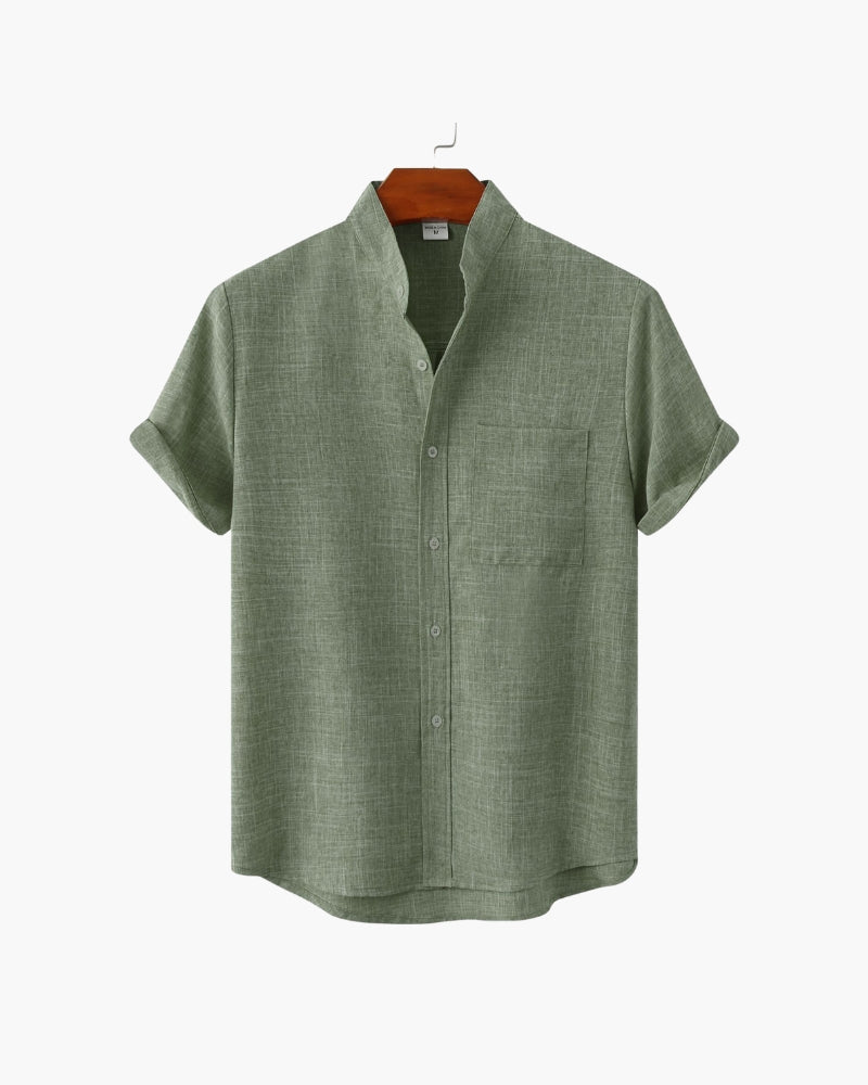 The Mark Mandarin-Collar Polo