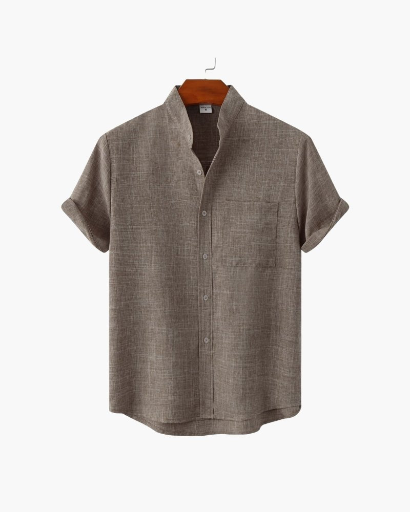 The Mark Mandarin-Collar Polo